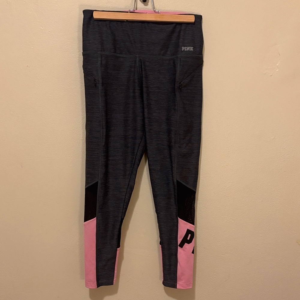 PINK Victoria's Secret Gray and Pink Leggings